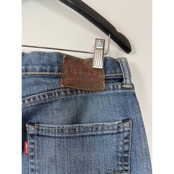 Levi's 505 Mens Jeans Blue Straight Fit‎ Button Fly Distressed Size 32x30 - Picture 11 of 16